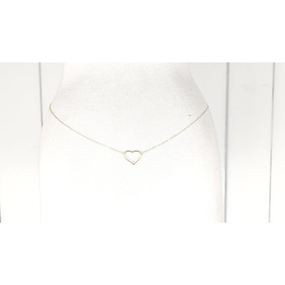 Accessories - Gold metal heart chain link dainty lightweight skinny belly chain belt